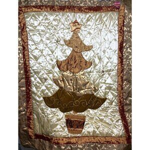 Cracker‎ Barrel Season Of Glory Holiday Quilt Bejeweled Christmas Tree 60x50
